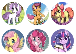 Size: 850x601 | Tagged: apple bloom, artist:ende26, cutie mark crusaders, derpibooru import, fluttershy, glasses, pinkie pie, safe, scootaloo, simple background, sweetie belle, transparent background, twilight sparkle