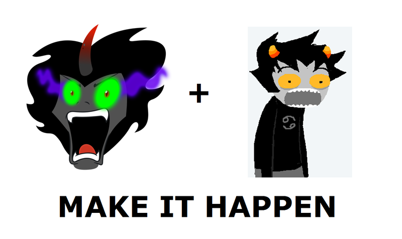 Size: 1337x796 | Tagged: all caps, derpibooru import, exploitable meme, faic, homestuck, karkat vantas, king sombra, make it happen, meme, meta, safe, somby, the crystal empire, umbrum