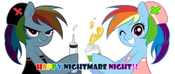 Size: 1400x600 | Tagged: safe, artist:chch, derpibooru import, rainbow dash, pony, askdrrnmsd, nurse