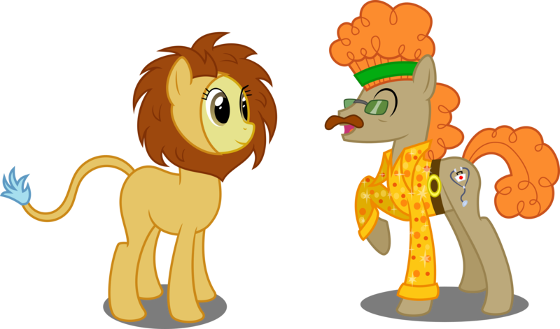 Size: 6000x3532 | Tagged: artist:ambassad0r, big cat, costume, derpibooru import, disco, doctor fauna, doctor muffin top, hippocrates, horse md, lion, nightmare night, safe, simple background, transparent background, vector, wip