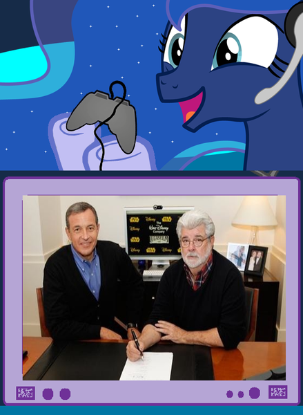 Size: 563x769 | Tagged: safe, derpibooru import, princess luna, pony, disney, exploitable meme, george lucas, meme, star wars, this will end in tears, tv meme