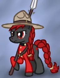 Size: 692x900 | Tagged: artist:arrkhal, canada, derpibooru import, mountie, nation ponies, oc, royal canadian mounted police, safe, unofficial characters only