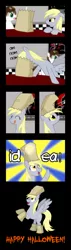 Size: 1000x3500 | Tagged: safe, artist:lazingabout94, derpibooru import, derpy hooves, oc, pegasus, pony, comic, costume, female, mare, paper bag, paper bag wizard