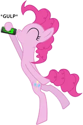 Size: 5000x7513 | Tagged: safe, artist:dipi11, artist:fernandonunez, derpibooru import, pinkie pie, earth pony, pony, absurd resolution, energy drink, monster energy, simple background, solo, this will end in tears, transparent background, vector, xk-class end-of-the-world scenario