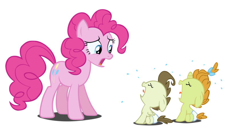 Size: 4500x2613 | Tagged: absurd resolution, artist:dipi11, baby cakes, crying, derpibooru import, pinkie pie, pound cake, pumpkin cake, safe, simple background, transparent background, vector