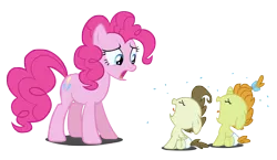 Size: 4500x2613 | Tagged: absurd resolution, artist:dipi11, baby cakes, crying, derpibooru import, pinkie pie, pound cake, pumpkin cake, safe, simple background, transparent background, vector