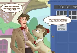 Size: 1000x697 | Tagged: safe, artist:egophiliac, derpibooru import, doctor whooves, time turner, pony, eleventh doctor, human ponidox, humanized, timelord ponidox