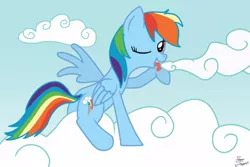 Size: 1200x800 | Tagged: artist:niggerfaggot, cloud, cloudash, cloudy, derpibooru import, female, hoof licking, plot, rainbow dash, solo, solo female, suggestive