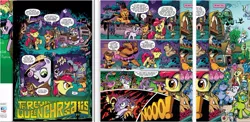 Size: 954x467 | Tagged: apple bloom, artist:andypriceart, big no, comic, derpibooru import, disguise, disguised changeling, idw, idw advertisement, itunes, official comic, official content, preview, queen chrysalis, safe, scootaloo, sweetie belle, tank, the return of queen chrysalis