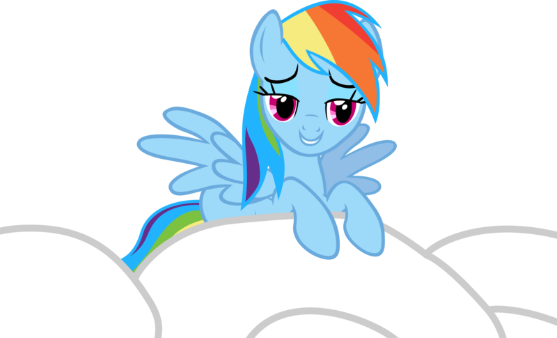 Size: 4104x2486 | Tagged: artist:cthulhuandyou, cloud, derpibooru import, rainbow dash, safe, simple background, smiling, solo, transparent background, vector