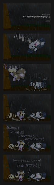 Size: 1280x4340 | Tagged: artist:dtcx97, blood, comic, costume, dalek, derpibooru import, dinky hooves, guard, mud, post-crusade, rain, rumble, safe, tumblr