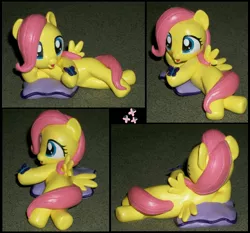 Size: 5120x4768 | Tagged: safe, artist:madponyscientist, derpibooru import, fluttershy, butterfly, pony, absurd resolution, custom, filly, irl, photo, pillow, sculpture, solo