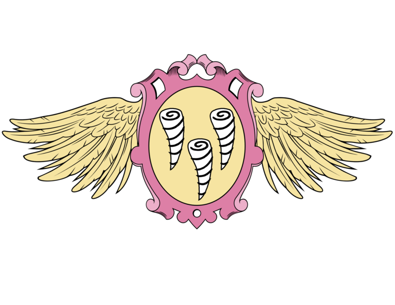 Size: 1600x1236 | Tagged: artist:lord-giampietro, coat of arms, cutie mark, derpibooru import, dizzy twister, emblem, heraldry, logo, no pony, orange swirl, safe, simple background, symbol, transparent background, wings