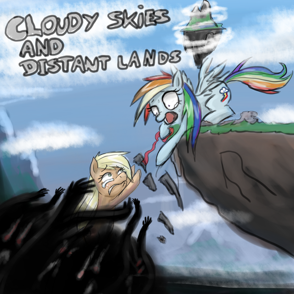 Size: 1024x1024 | Tagged: applejack, artist:stein225, cover, derpibooru import, fanfic, fanfic art, fanfic cover, rainbow dash, safe