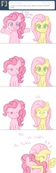 Size: 657x2035 | Tagged: artist:speccysy, ask fluttershy and pinkie pie, belly buzz, comic, cute, derpibooru import, diapinkes, female, flutterpie, fluttershy, lesbian, pinkie pie, raspberry, safe, shipping, tickling, tumblr, tummy buzz