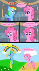 Size: 1280x2304 | Tagged: artist:fahu, christianity, comic, cross, crucifixion, derpibooru import, fanfic:cupcakes, grimdark, pinkie pie, rainbow dash, religion