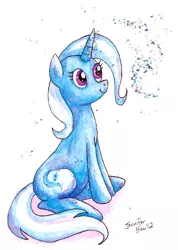 Size: 600x841 | Tagged: artist:fallenzephyr, derpibooru import, happy, safe, smiling, trixie