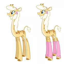 Size: 960x960 | Tagged: artist:madmax, derpibooru import, giraffe, leg warmers, non-pony oc, oc, oc:annabelle, safe, unofficial characters only