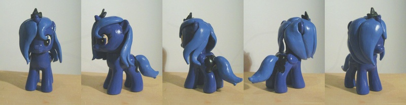 Size: 1700x440 | Tagged: safe, artist:amandkyo-su, derpibooru import, princess luna, pony, brushable, custom, filly, irl, photo, solo, toy