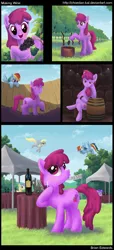 Size: 818x1801 | Tagged: safe, artist:choedan-kal, derpibooru import, amethyst star, berry punch, berryshine, derpy hooves, goldengrape, rainbow dash, sir colton vines iii, thunderlane, pegasus, pony, alcohol, bottle, cellar, comic, crushing, cutie mark, eyes closed, female, flying, glass, grape stomping, grapes, hoof hold, lineless, mare, observer, open mouth, pouting, raised hoof, sitting, smiling, spread wings, standing, stomping, tongue out, vineyard, vinyard, waiting, wine, wine bottle, wine glass, wine tasting