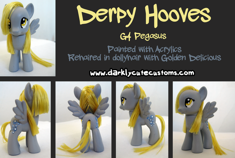 Size: 900x605 | Tagged: safe, artist:kanamai, derpibooru import, derpy hooves, pony, brushable, custom, irl, photo, solo, toy