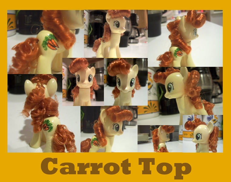 Size: 900x709 | Tagged: safe, artist:inkeed, derpibooru import, carrot top, golden harvest, pony, brushable, custom, irl, photo, toy