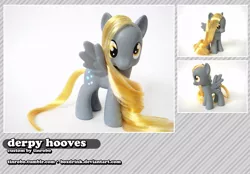 Size: 800x558 | Tagged: safe, artist:tinrobo, derpibooru import, derpy hooves, pony, brushable, custom, irl, photo, solo, toy