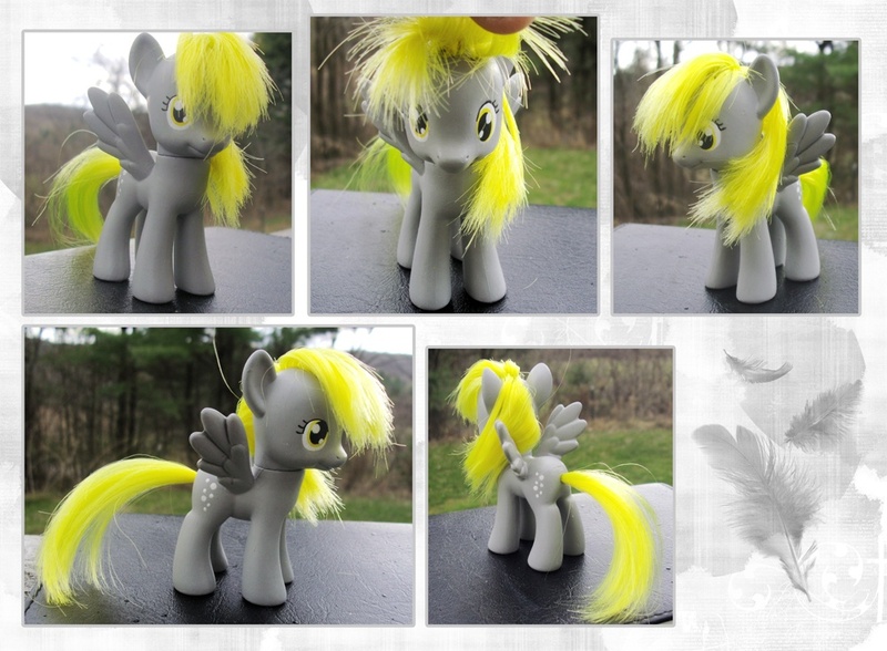 Size: 1000x735 | Tagged: safe, artist:kaizerin, derpibooru import, derpy hooves, pony, brushable, custom, irl, photo, solo, toy