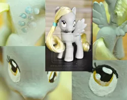 Size: 1024x805 | Tagged: safe, artist:demonicfruitloop, derpibooru import, derpy hooves, pony, brushable, custom, irl, photo, solo, toy