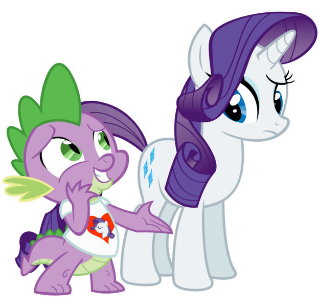 Size: 2600x2500 | Tagged: safe, artist:mihaaaa, derpibooru import, rarity, spike, female, male, shipping, simple background, sparity, straight, transparent background, vector