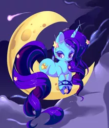 Size: 824x969 | Tagged: safe, artist:sugaryrainbow, derpibooru import, oc, unofficial characters only, moon clipse, solo, tangible heavenly object