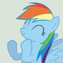 Size: 770x770 | Tagged: animated, artist:mihaaaa, clapping, clapping ponies, derpibooru import, rainbow dash, safe, solo