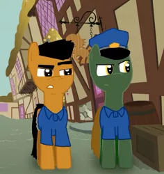 Size: 519x549 | Tagged: artist:ajmstudios, derpibooru import, oc, oc:officer cuffs, police, police pony, ponyville police, safe