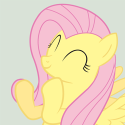 Size: 770x770 | Tagged: animated, artist:mihaaaa, clapping, clapping ponies, derpibooru import, fluttershy, happy, safe, solo