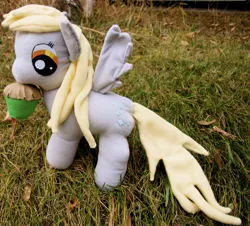 Size: 3027x2736 | Tagged: safe, artist:agony-roses, derpibooru import, derpy hooves, pegasus, pony, female, irl, mare, muffin, photo, plushie, solo