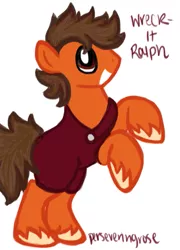 Size: 551x767 | Tagged: artist:perseveringrose, derpibooru import, ponified, ralph, safe, wreck-it ralph