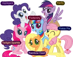 Size: 680x539 | Tagged: applejack, derpibooru import, fluttershy, mane six, mane six opening poses, palette swap, pinkie pie, rainbow dash, rarity, safe, twilight sparkle