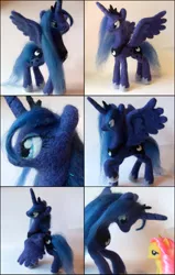 Size: 1500x2365 | Tagged: artist:snowfox102, derpibooru import, felt, irl, needle felted, photo, plushie, princess luna, safe, solo