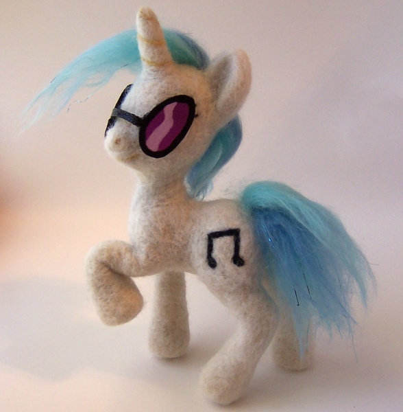 Size: 1324x1350 | Tagged: artist:snowfox102, derpibooru import, felt, irl, needle felted, photo, plushie, safe, solo, vinyl scratch