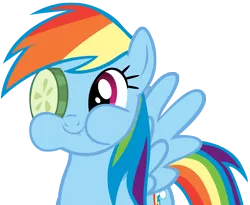 Size: 5000x4097 | Tagged: absurd resolution, artist:somepony, cucumber, cucumber monocle, derpibooru import, rainbow dash, safe, simple background, solo, transparent background, vector
