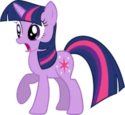 Size: 5000x4596 | Tagged: safe, artist:xpesifeindx, derpibooru import, twilight sparkle, pony, unicorn, absurd resolution, female, mare, open mouth, raised hoof, simple background, solo, transparent background, unicorn twilight, vector