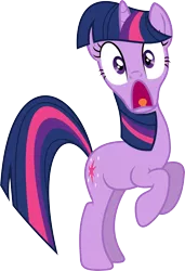 Size: 3415x5001 | Tagged: safe, artist:xpesifeindx, derpibooru import, twilight sparkle, pony, unicorn, female, mare, open mouth, rearing, simple background, solo, transparent background, unicorn twilight, vector