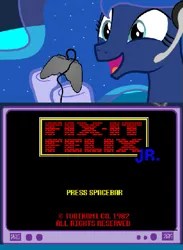 Size: 461x629 | Tagged: safe, derpibooru import, princess luna, pony, gamer luna, disney, exploitable meme, gamer meme, meme, obligatory pony, tv meme, wreck-it ralph