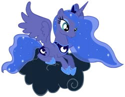 Size: 1900x1466 | Tagged: artist:purplefairy456, cloud, derpibooru import, princess luna, prone, safe, simple background, solo, transparent background, vector