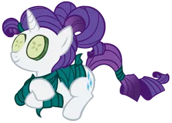 Size: 1500x1076 | Tagged: safe, artist:purplefairy456, derpibooru import, rarity, pony, unicorn, green isn't your color, cucumber, seaweed wrap, simple background, solo, transparent background, vector