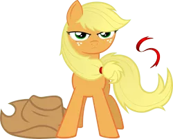 Size: 7000x5664 | Tagged: absurd resolution, applejack, artist:godoffury, derpibooru import, loose hair, safe, serious face, simple background, transparent background, vector, windswept mane