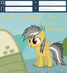 Size: 1280x1387 | Tagged: artist:drumblastingquilava, ask, askdashanddo, daring do, derpibooru import, filly, safe, tumblr