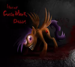 Size: 717x638 | Tagged: artist:pascalswager, derpibooru import, grimdark, implied foalcon, insanity, scootaloo