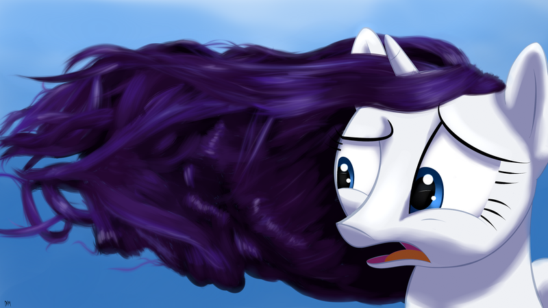 Size: 1920x1080 | Tagged: safe, artist:drakmire, derpibooru import, rarity, windswept mane