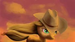 Size: 1920x1080 | Tagged: applejack, artist:drakmire, derpibooru import, safe, windswept mane